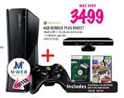 XBox 360 4GB Bundle Plus Kinect