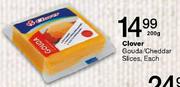 Clover Gouda/Cheddar Slices-200g Each