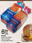 Sasko Premium White/Sliced White/Homestyle Bread-700g Each