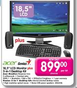 Acer Genius LCD Monitor-18.5" Plus 3-In-1 Desktop Kit