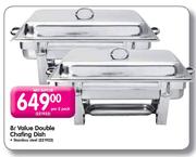 Value Double Chafing Dish-8Ltr