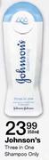Johnson's Three In One Shampoo Only-350ml
