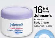 Johnson's Aqueous Body Cream Assorted-350ml Each