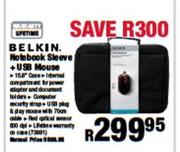 Belkin Notebook Sleeve (15.6") + USB Mouse
