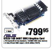 Asus 6T520 1GB 64BIT DDR3 Graphics Card