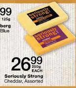 Seriously Strong Cheddar Assorted-250g Each