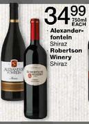 Alexander Fontein Shiraz Robertson Winery Shiraz-750ml Each