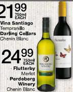 Flutterby Merlot Perdeberg Winery Chanin Blanc-750ml Each