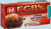I&J Flaming Good Beef Burgers -500g