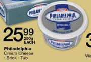 Philadelphia Cream Cheese-250gm Tub-Each