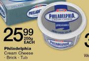 Philadelphia Cream Cheese-250gm Tub-Each