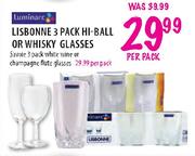 Lisbonne Champagne Flute Glasses-Per Pack