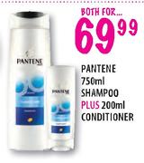 Pantene Shampoo-750ml Plus Conditioner-200ml