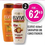 Elvive Shampoo Or Conditioner-2x400ml