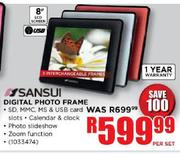 Sansui Digital Photo Frame-8" LCD Screen 
