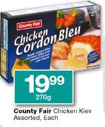 County Fair Chicken Kiev Assorted Each-270g