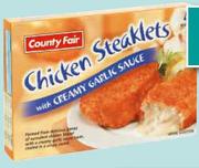 County Fair Chicken Steaklets Assorted Each-400g