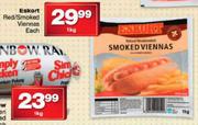 Eskort Red/Smoked Viennas-1Kg