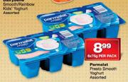 Parmalat Presto smooth Yoghurt Assorted-6X75g Per Pack