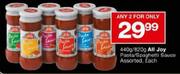 All Joy Pasta/Spaghetti Sauce-440gm/820gm-2's
