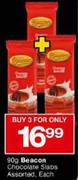 Beacon Chocolate Slabs-3 x 90gm