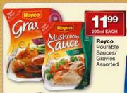 Royco Pourable Sauces/Gravies Assorted-200ml Each
