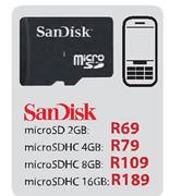 Sandisk Micro SDHC-16GB