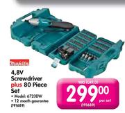 Screwdriver-4.8V Plus 80 Piece Set