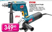 Ryobi 2 Piece Drill And Angle Grinder Kit-550W
