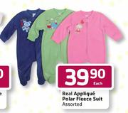 Real Applique Polar Fleece Suit-Each