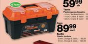 Tactix Plastic Tool Box Orange & Black-50cm Each