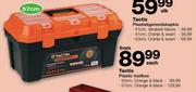 Tactix Plastic Tool Box Orange & Black-57cm Each