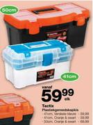 Vanaf Tactix Plastiekgereedskapkis Oranje & Swart-50cm Elk