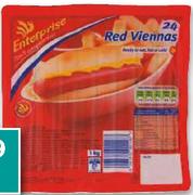 Enterprise Rooi/Gerookte Weense Worsies-1kg-Elk