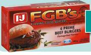 I & J Flaming Good Beef Burgers-500g