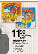 Happy Cow Cheese Slices Cheddar-150gm/200gm Each