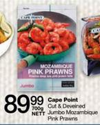 Cape Point Cut & Deveined Jumbo Mozambique Pink Prawns-700gm