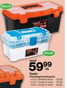 Tactix Plastiekgereedskapkis Verskee Kleure-41cm