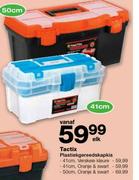 Tactix Plastiekgereedskapkis Oranje & Swart-50cm