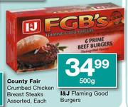 I&J Flaming Good Burgers-500g