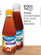 Purity Concentrated Fruit Blend-250ml Each