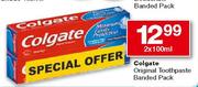 Colgate Original Toothpaste Banded Pack-2 x 100ml