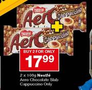 Nestle Aero Chocolate Slab Cappuccino Only-2 x 100gm