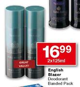 English Blazer Deodorant Banded Pack-2 x 125ml