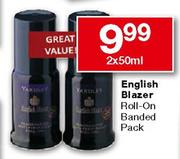 English Blazer Roll-On Banded Pack-2 x 50ml