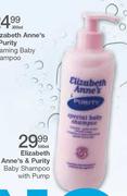 Elizabeth Anne's & Purity Baby Shampoo With Pump-500ml