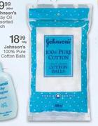 Johnson's 100% Pure Cotton Balls-100g
