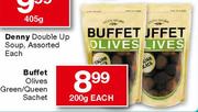 Buffet Olives Green/Queen Sachet-200g Each