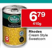 Rhodes Cream Style Sweetcorn-410g Each  