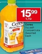 Ceres Squash Concentrate-1.75L Each